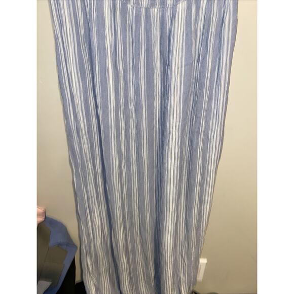 Aeropostale Blue White Striped Off Shoulder Smocked Stretch Top Dress Size XL - Picture 5 of 8